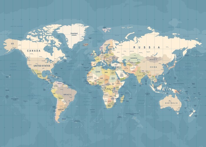 Αφίσα Poster Χάρτης όλου του κόσμου