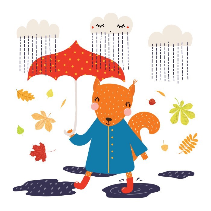Αφίσα Poster Αλεπού στην βροχή