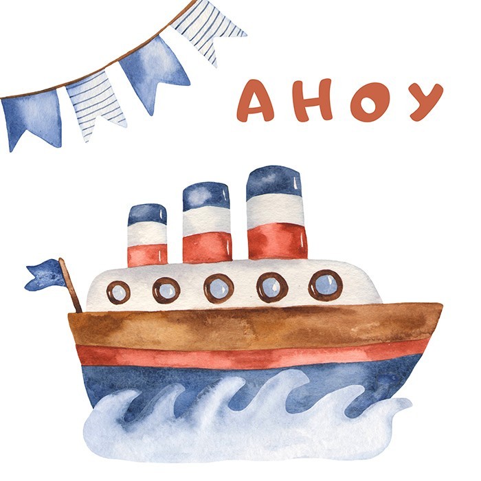 Αφίσα Poster Πολύχρωμο καράβι