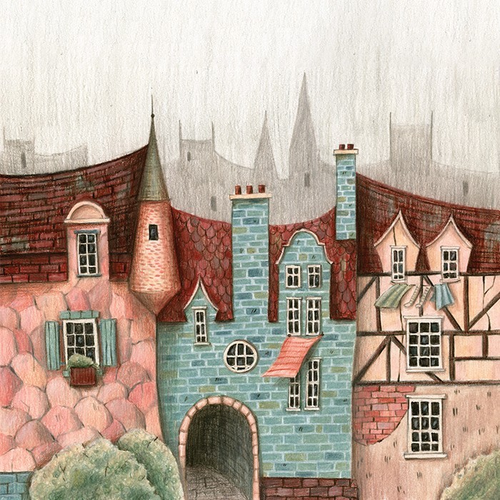 Αφίσα Poster Μεσαιωνικό πολύχρωμο κάστρο