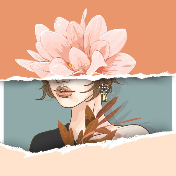  Αφίσα Poster Γυναίκα με λουλούδι