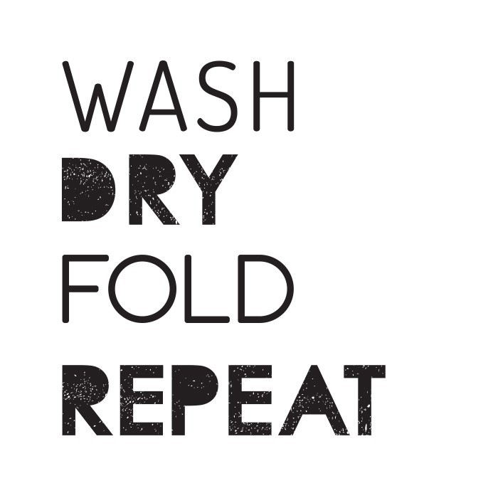 Αφίσα Poster Wash dry fold repeat