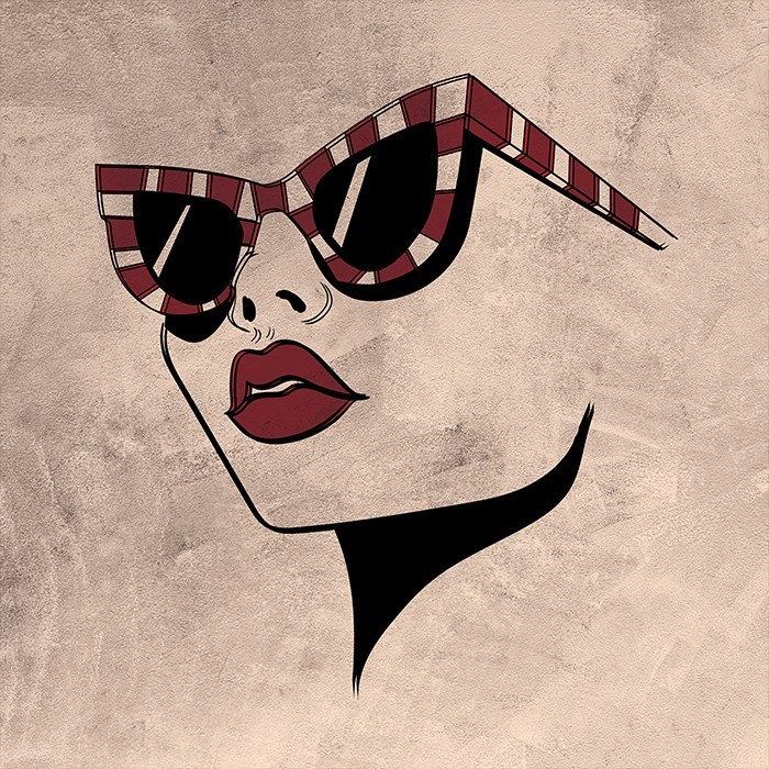  Αφίσα Poster Γυναίκα με γυαλιά ηλίου