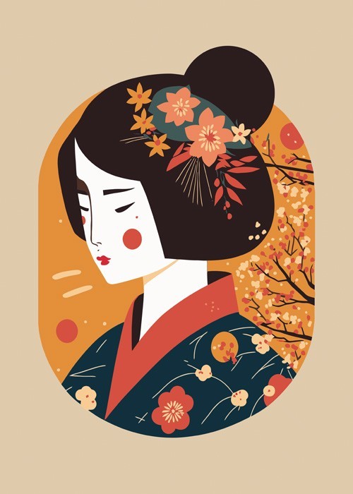 Αφίσα Poster Girl with flowers