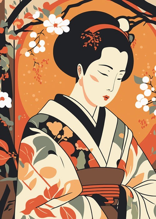 Αφίσα Poster Geisha in kimono