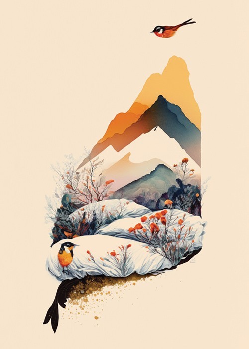 Αφίσα Poster Abstract mountain