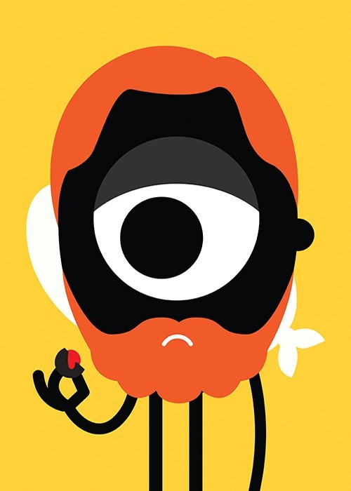 Αφίσα PosterΑφίσα Poster Big Eyed Beared Man