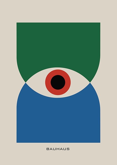 Αφίσα Poster Γεωμετρικό κόκκινο μάτι