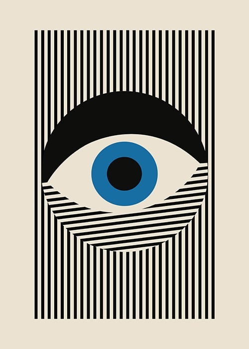Αφίσα Poster Geometric blue eye