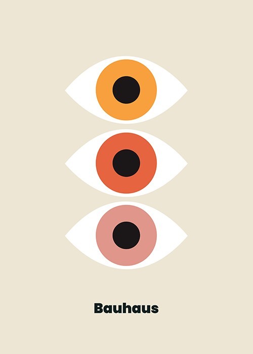 Αφίσα Poster Γεωμετρικά πολύχρωμα μάτια