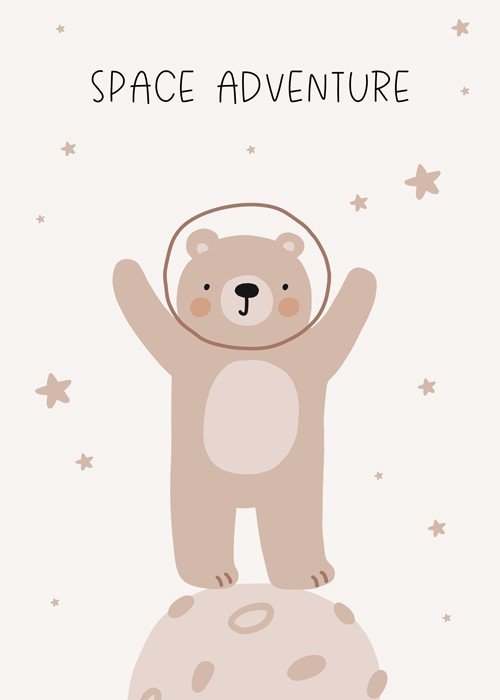 Αφίσα Poster Αρκουδάκι και αστέρια