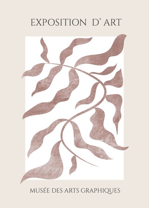  Αφίσα Poster Abstract καφέ κλαδί