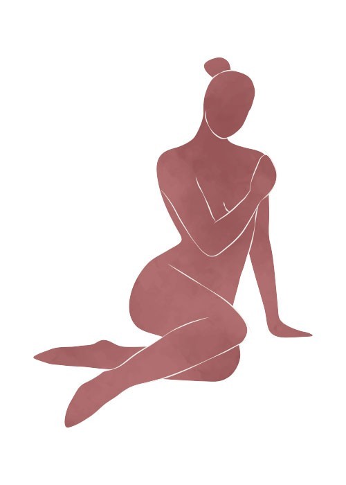  Αφίσα Poster Καθιστή γυναίκα σε πόζα
