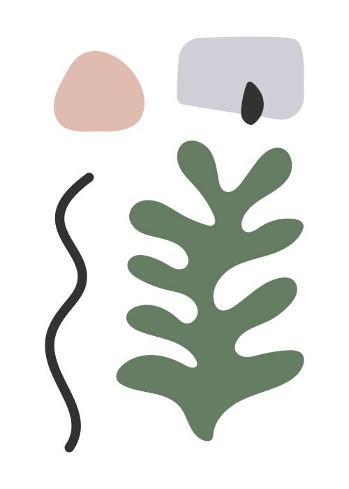  Αφίσα Poster Abstract πράσινο φυτό