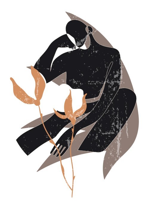  Αφίσα Poster Αφηρημένη μαύρη γυναικεία φιγούρα
