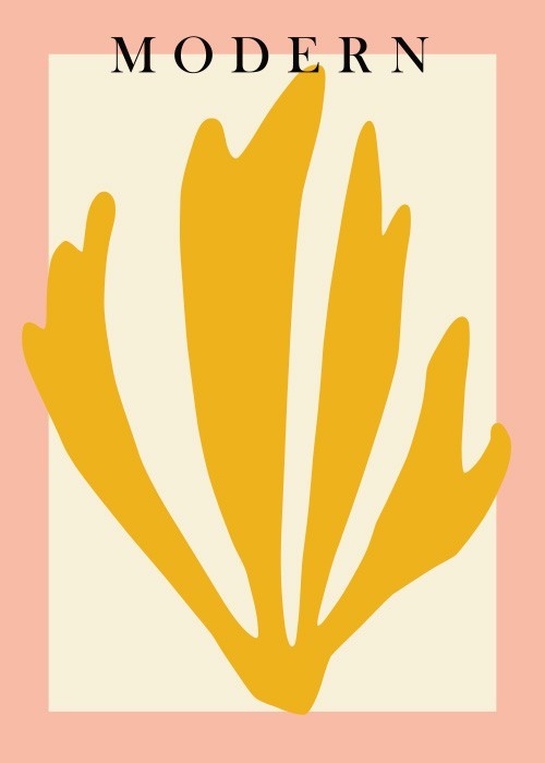  Αφίσα Poster Modern yellow plant