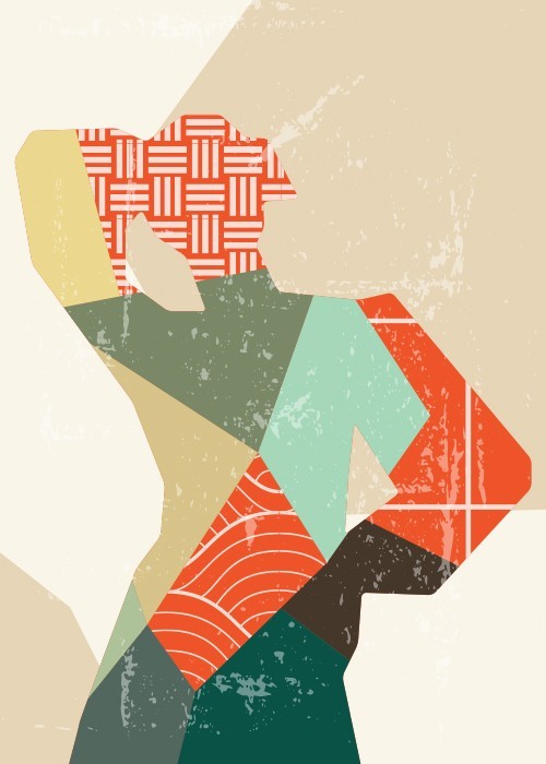  Αφίσα Poster Γεωμετρική φιγούρα γυναίκας
