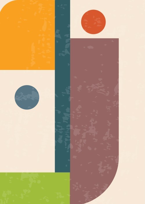  Αφίσα Poster Πολύχρωμα σχήματα