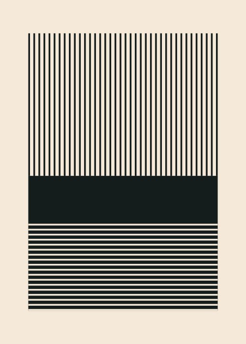  Αφίσα Poster Κάθετες και οριζόντιες μαύρες γραμμές