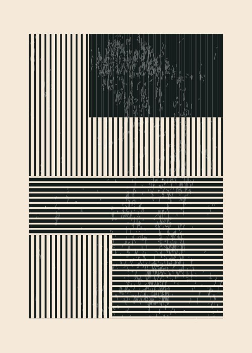  Αφίσα Poster Κάθετες και οριζόντιες μαύρες γραμμές 2