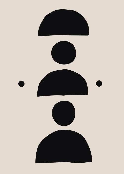 Αφίσα Poster Black circle shapes