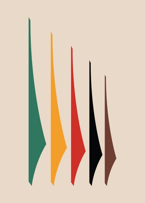  Αφίσα Poster Πολύχρωμα συμμετρικά σχήματα