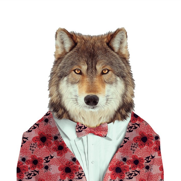 Λύκος με κόκκινο κουστούμι