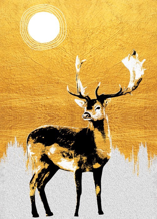 Αφίσα Poster Deer in the wood