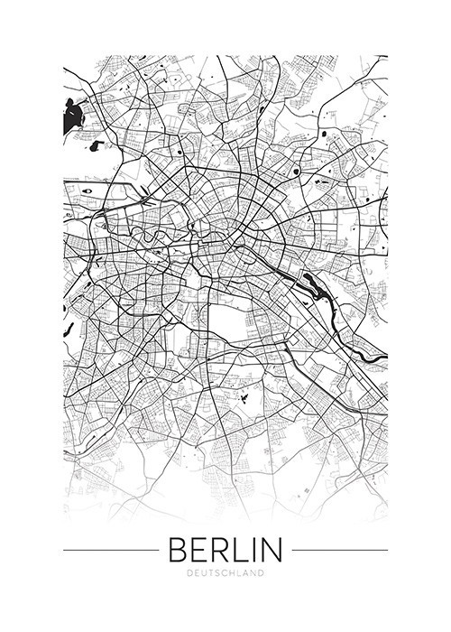 Αφίσα Poster Berlin map