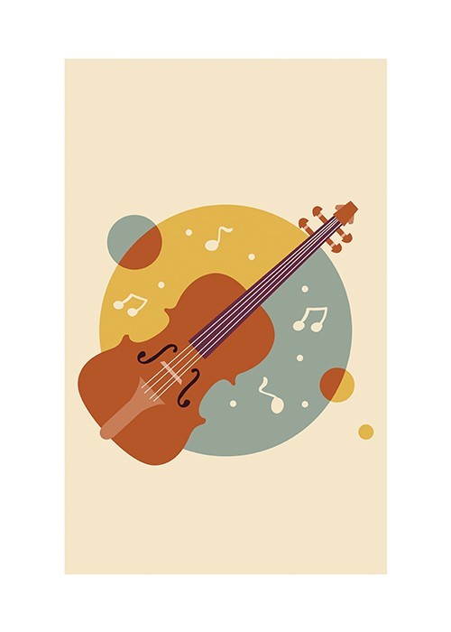 Αφίσα Poster Vintage Violin