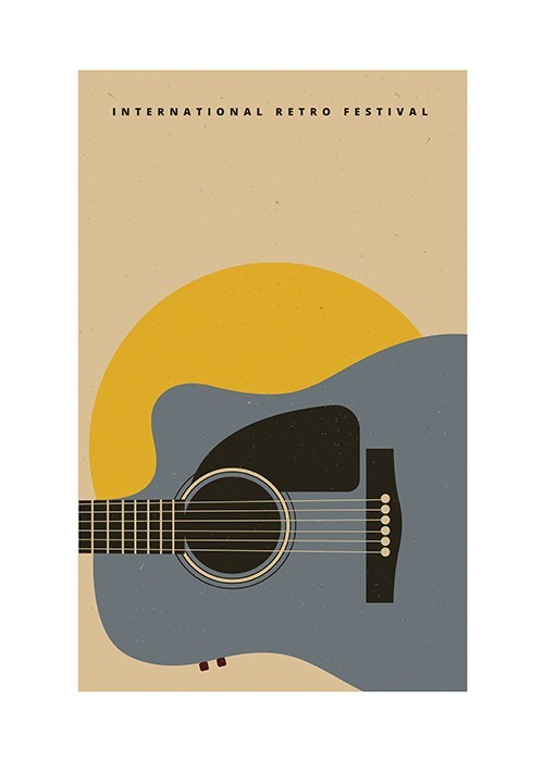 Αφίσα Poster Retro Guitar
