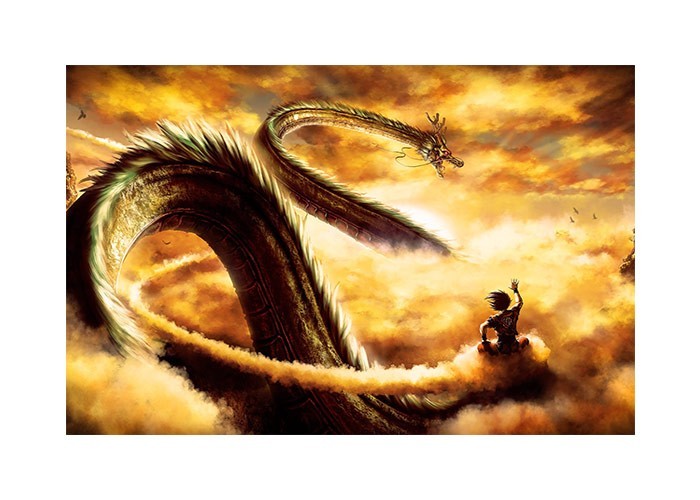 Αφίσες Poster Goku And Shenron Flaming Sky