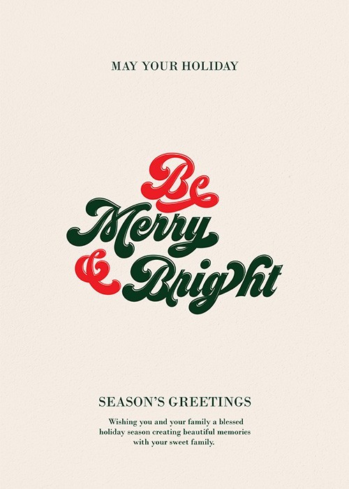 Αφίσα Poster Merry and Bright Holidays