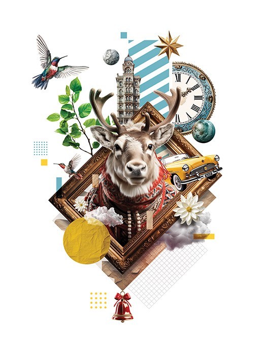 Αφίσα Poster Globetrotter Reindeer