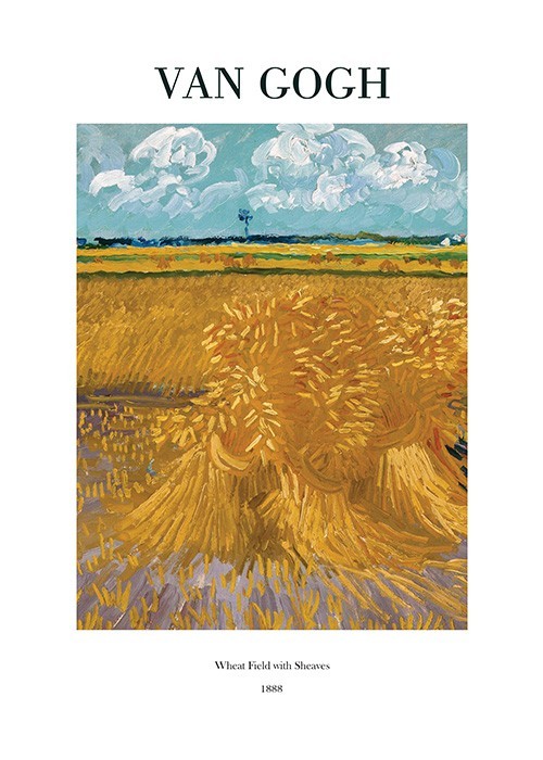Αφίσα Poster Wheat Field with Sheaves, 1888