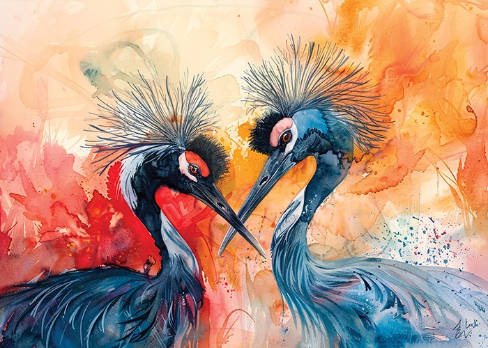 Πίνακας Etalbond Ζωγραφικής – Loved Flamingos Πίνακας Etalbond Ζωγραφικής – Loved Flamingos