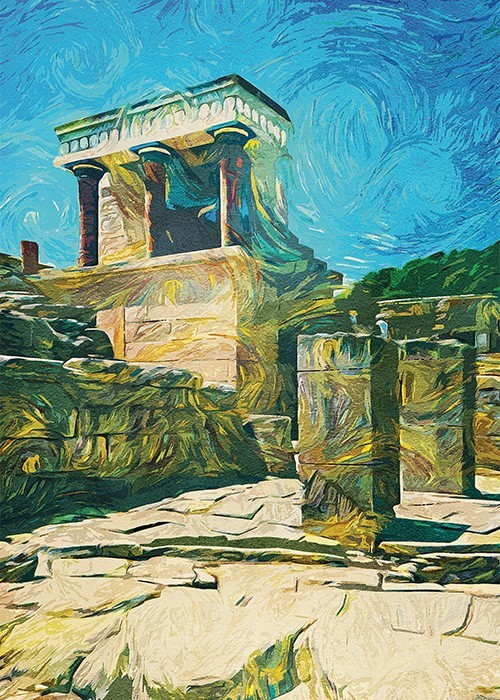 Πίνακας όντρα Πλακέ Ζωγραφική - Ancient Greek Sight Πίνακας όντρα Πλακέ Ζωγραφική - Ancient Greek Sight