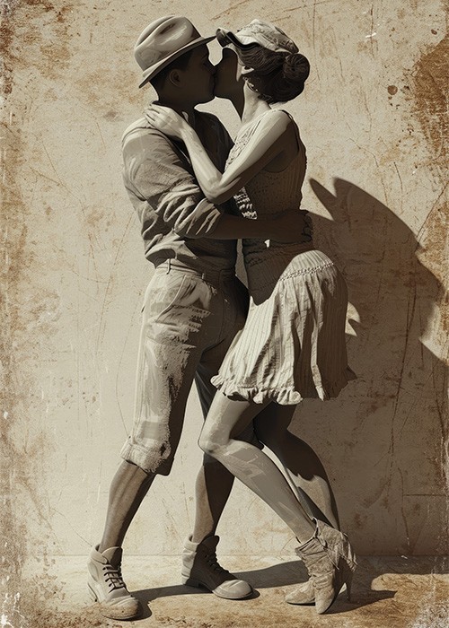 Πίνακας Κόντρα Πλακέ Vintage - Vintage Couple Πίνακας Κόντρα Πλακέ Vintage - Vintage Couple