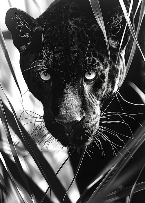 Πίνακας Κόντρα Πλακέ Black n White - Leopard Πίνακας Κόντρα Πλακέ Black n White - Leopard