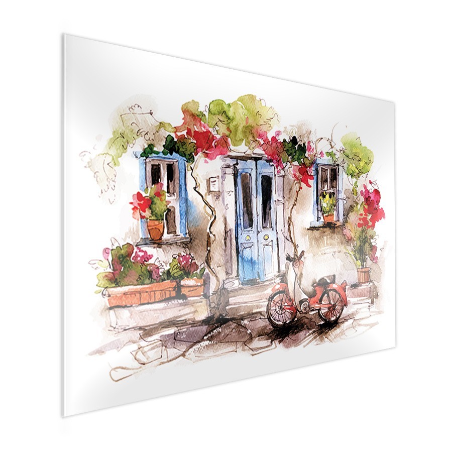 Πίνακας σε Plexiglass Ζωγραφική - Spring Balcony Πίνακας σε Plexiglass Ζωγραφική - Spring Balcony