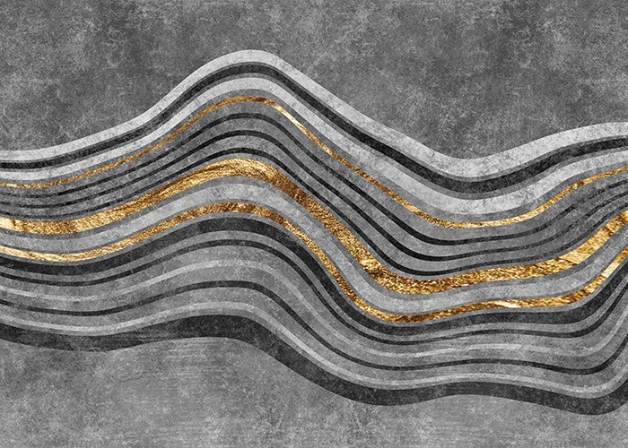 Πίνακας σε Plexiglass Abstract - Blue Gold Pattern Πίνακας σε Plexiglass Abstract - Blue Gold Pattern