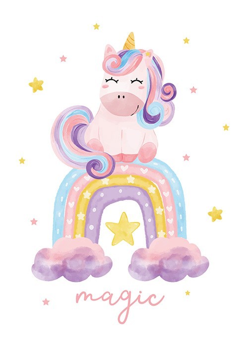 Πίνακας σε Plexiglass Παιδικά - Magic Rainbow Unicorn Πίνακας σε Plexiglass Παιδικά - Magic Rainbow Unicorn