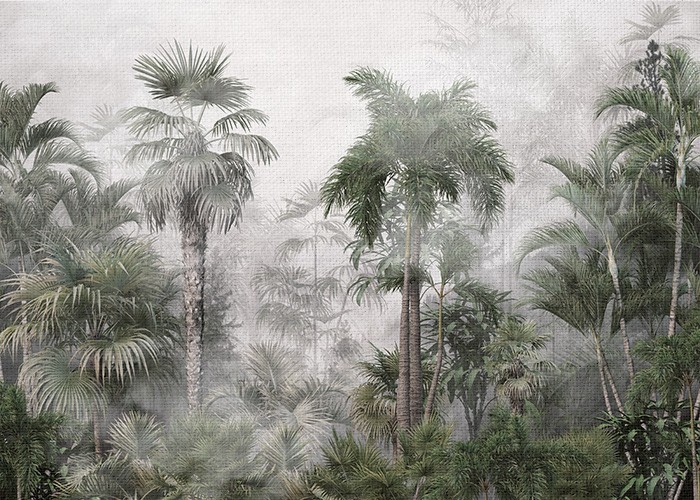 Τοπίο με Τροπικό δάσος σε Πίνακα