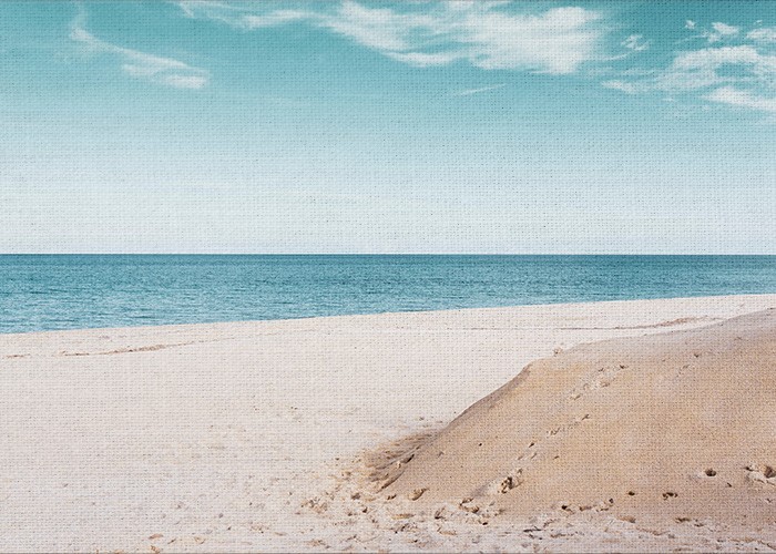 Θαλασσινό Τοπίο με Ήρεμη παραλία σε Πίνακα