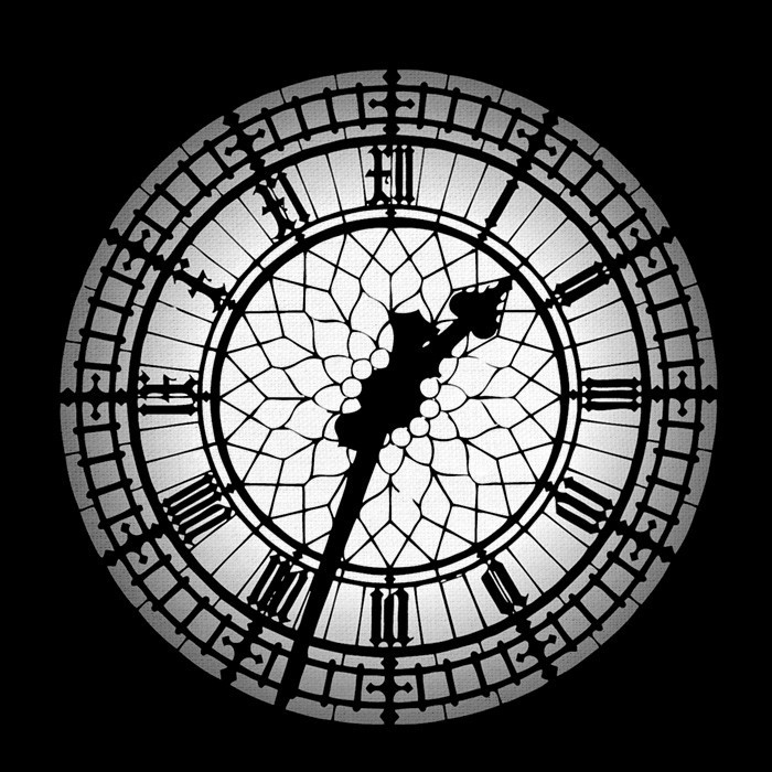 Vintage Πίνακες – Ασπρόμαυρο ρολόι Big Ben