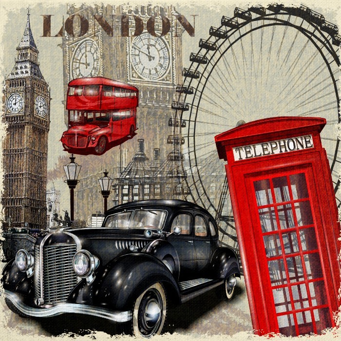 Vintage Πίνακες – Λονδρέζικο καρτ ποστάλ