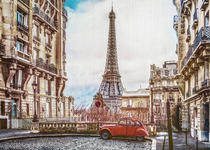 Vintage Πίνακες – Δρόμος στο Παρίσι