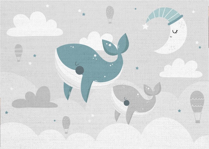 Παιδικά Πίνακας και Φάλαινα στον ουρανό