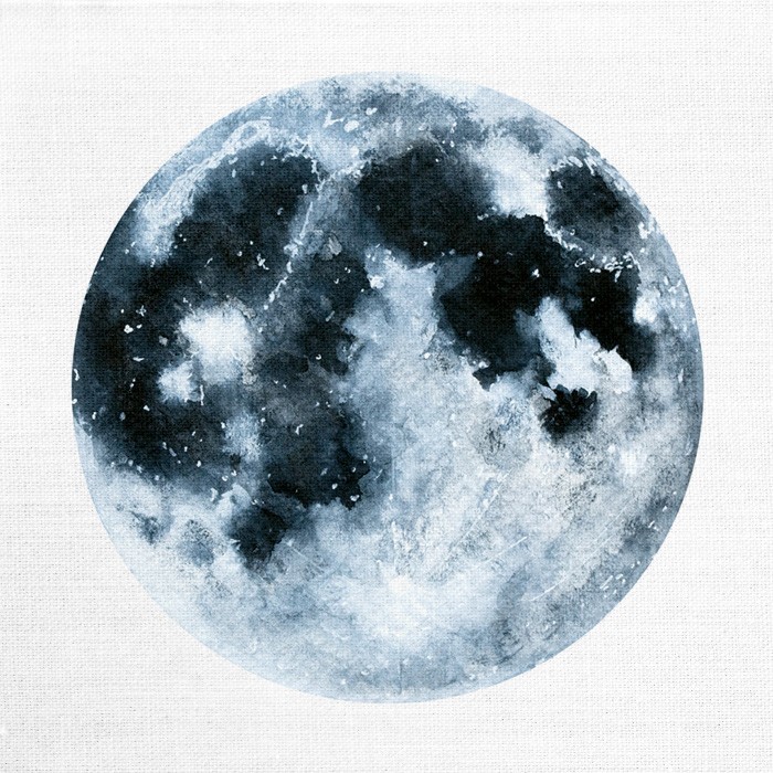 Παιδικά Πίνακας Φεγγάρι watercolor