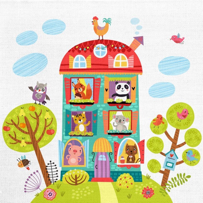 Παιδικά Πίνακας και Ζώα στο σπίτι